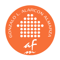 Sello de colegio oficial de administradores de fincas de Málaga y Melilla, con el nombre de Gonzalo L. Alarcón Almarza